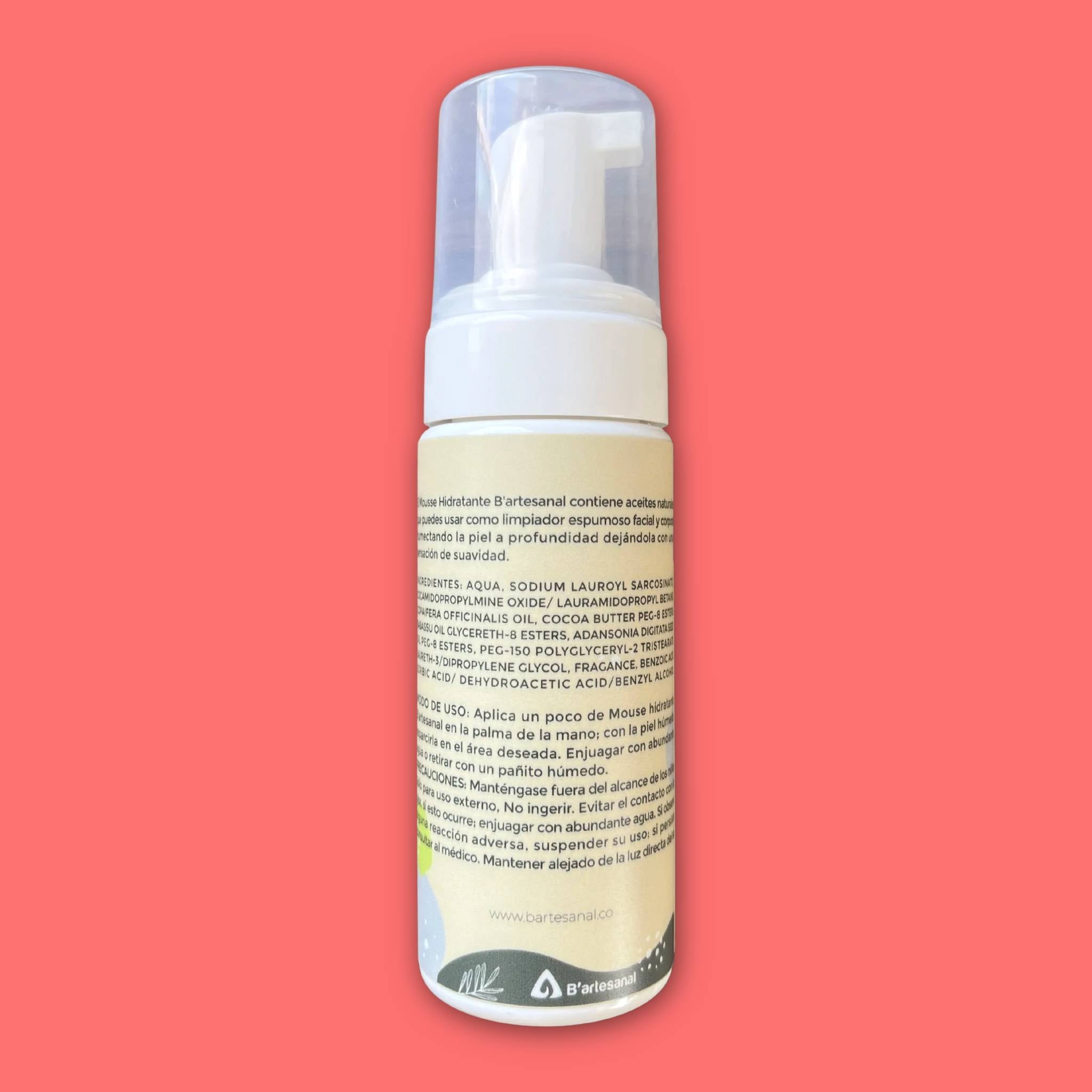 
Mousse limpiadora Facial y Corporal 150 ml. B'artesanal
