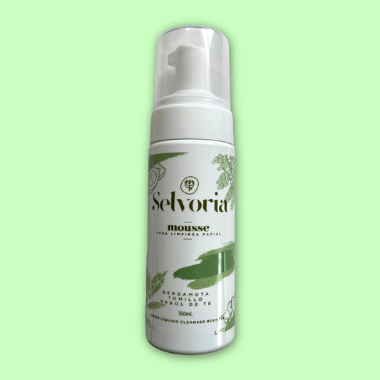 Mousse para limpieza Facial Selvoria 150 ml.