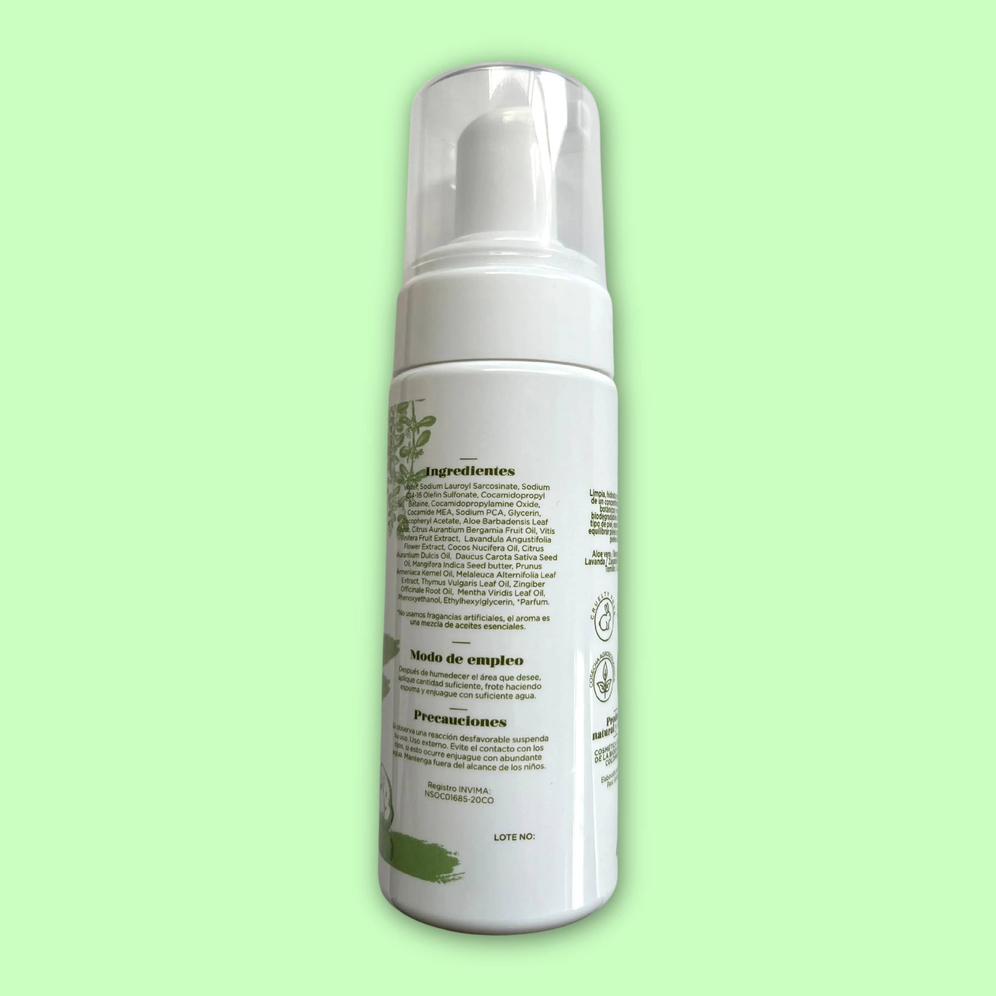 Mousse para limpieza Facial Selvoria 150 ml.