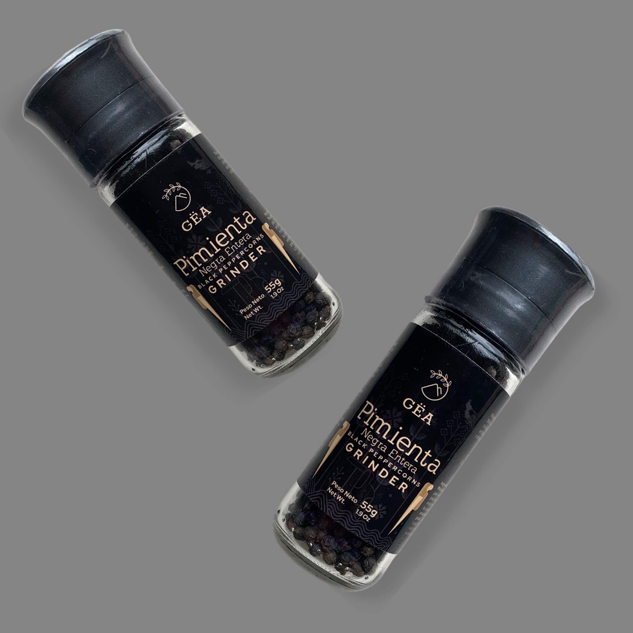 Pimienta Negra Entera Grinder Gea 454 gr. y 55 gr.