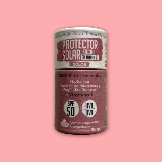 Protector Solar Facial en Barra Color Tono Básico SPF50 20 gr. Santo Remedio