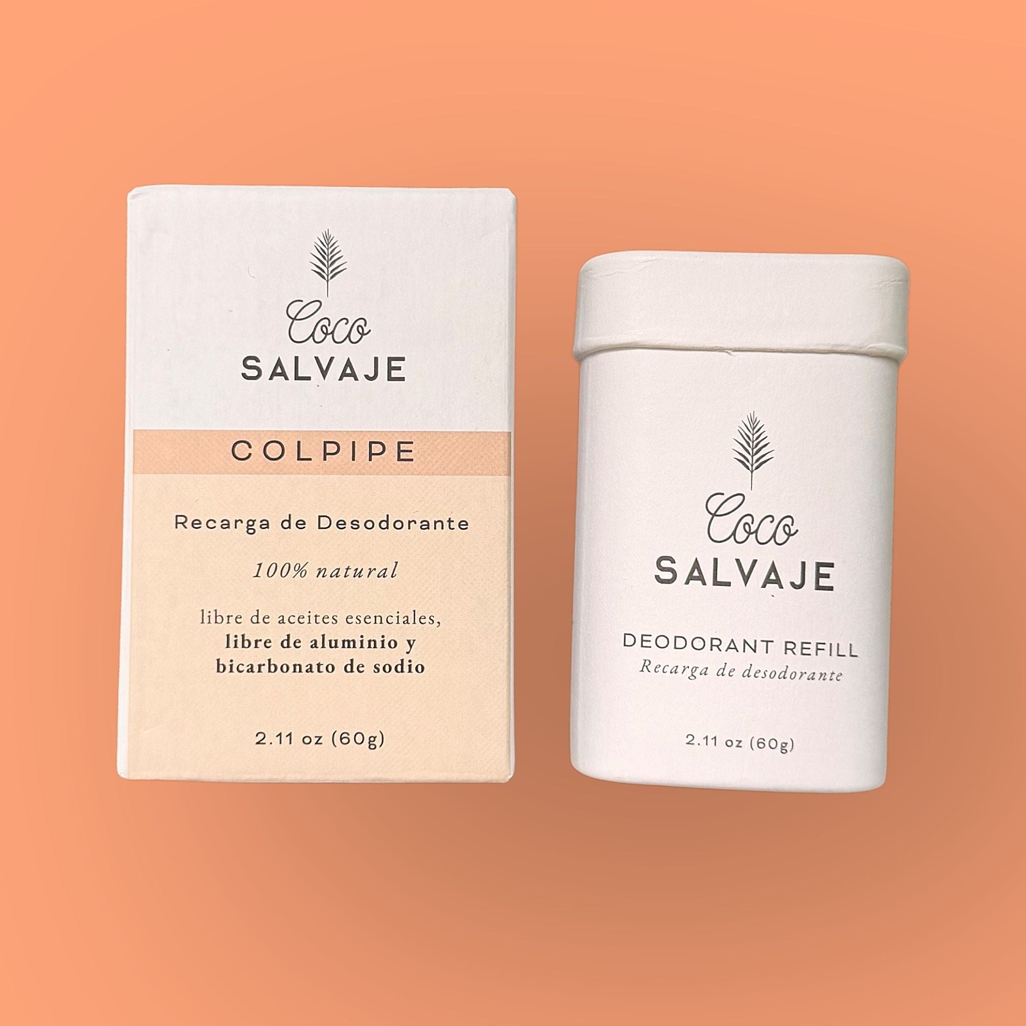 Recarga Desodorante en Barra Colpipe para Piel Sensible Coco Salvaje 60 gr.