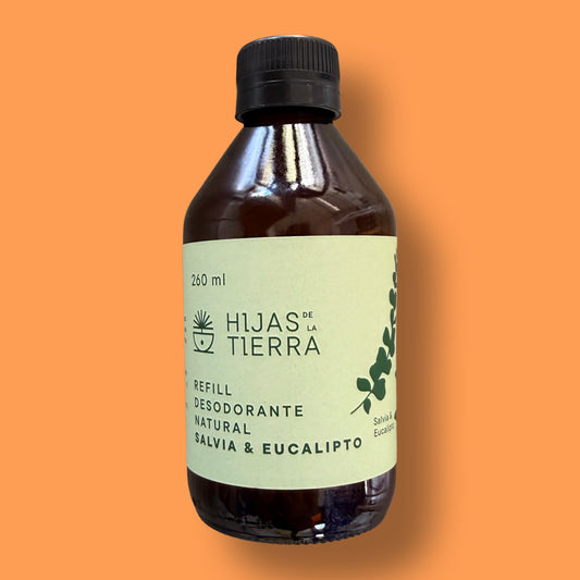 Recarga desodorante Natural en Spray de Salvia y Eucalipto Hijas de la Tierra 60 ml.