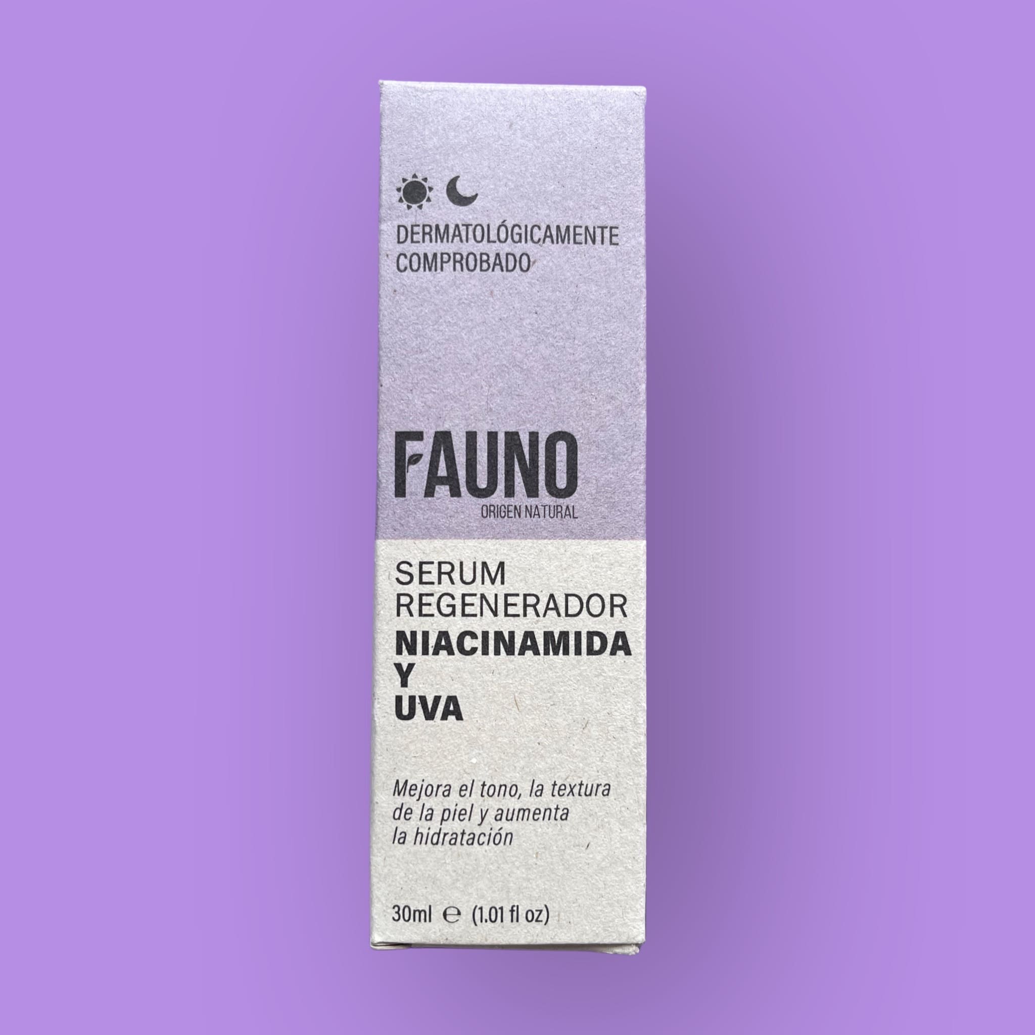 Serum Regenerador Niacinamida y Uva Fauno 30 ml.