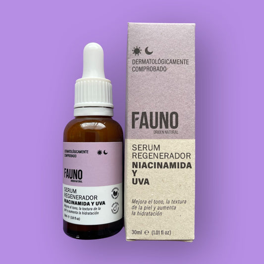Serum Regenerador Niacinamida y Uva Fauno 30 ml.