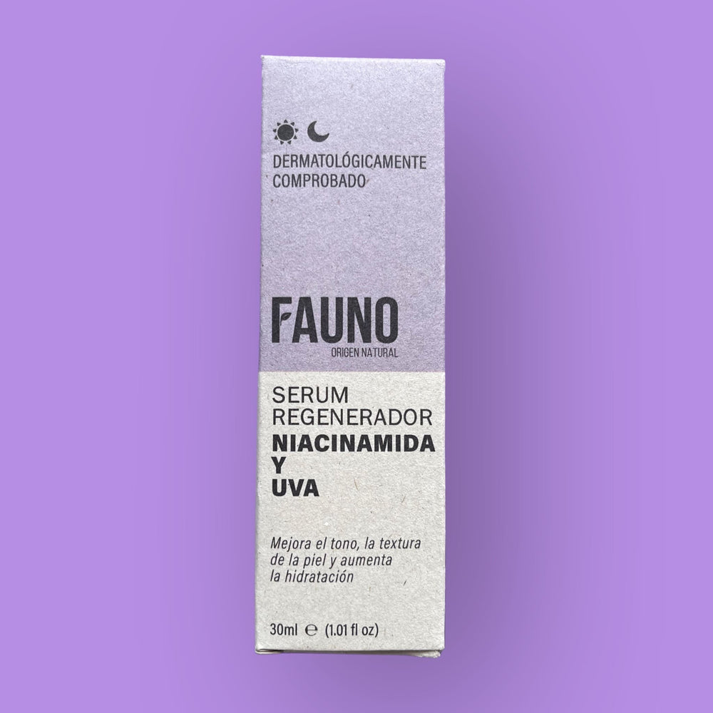 Serum Regenerador Niacinamida y Uva Fauno 30 ml.