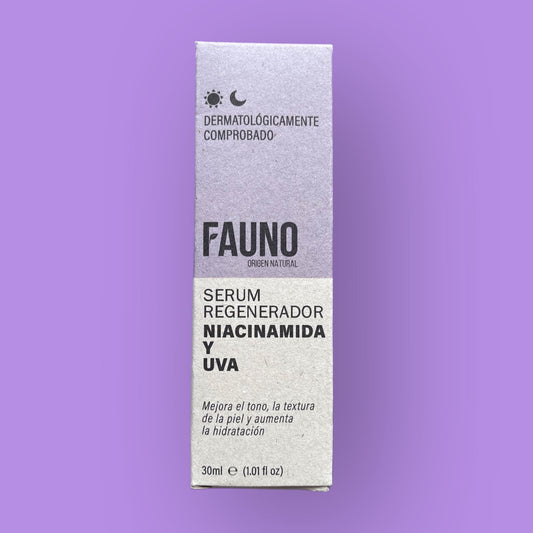 Serum Regenerador Niacinamida y Uva Fauno 30 ml.