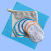 Set Toallitas Desmaquilladoras x 7 + Toalla Facial + Bolsa Para Lavadora