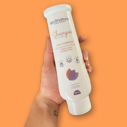 Shampoo Natural Coco y Almendras Econativa 280 gr.