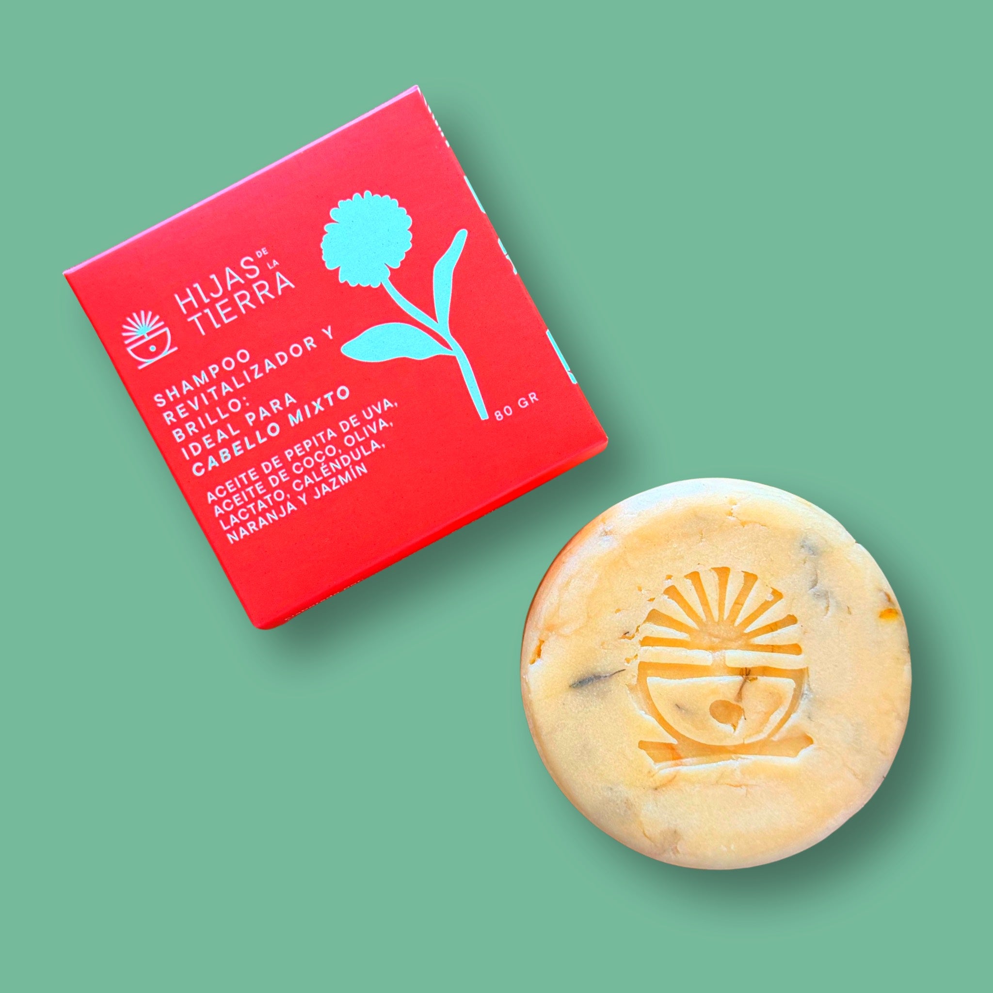 Shampoo Revitalizador y Brillo para Cabello Mixto Hijas de la Tierra 80 gr.