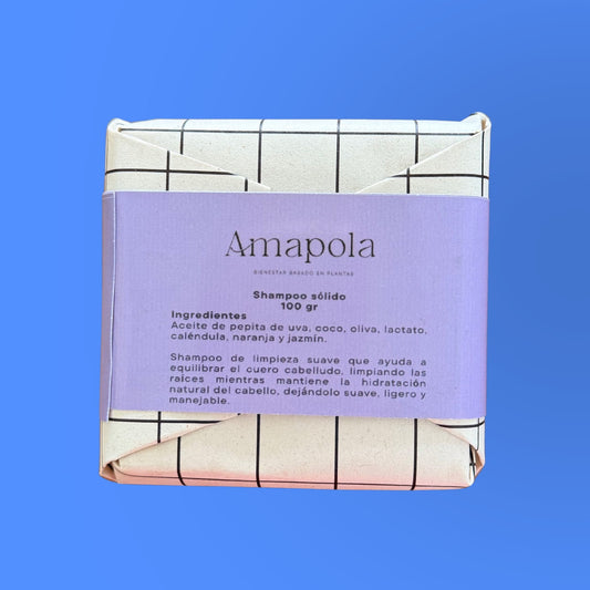 Shampoo Sólido para Cabello Mixto Equilibrio e Hidratación Amapola 100 gr.