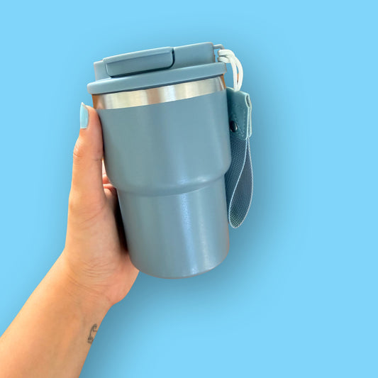 Taza térmica de acero inoxidable 16 oz | Vaso térmico reutilizable para café y bebidas