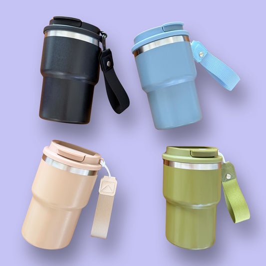 Termo térmico de acero inoxidable 16 oz | Vaso térmico reutilizable para café y bebidas