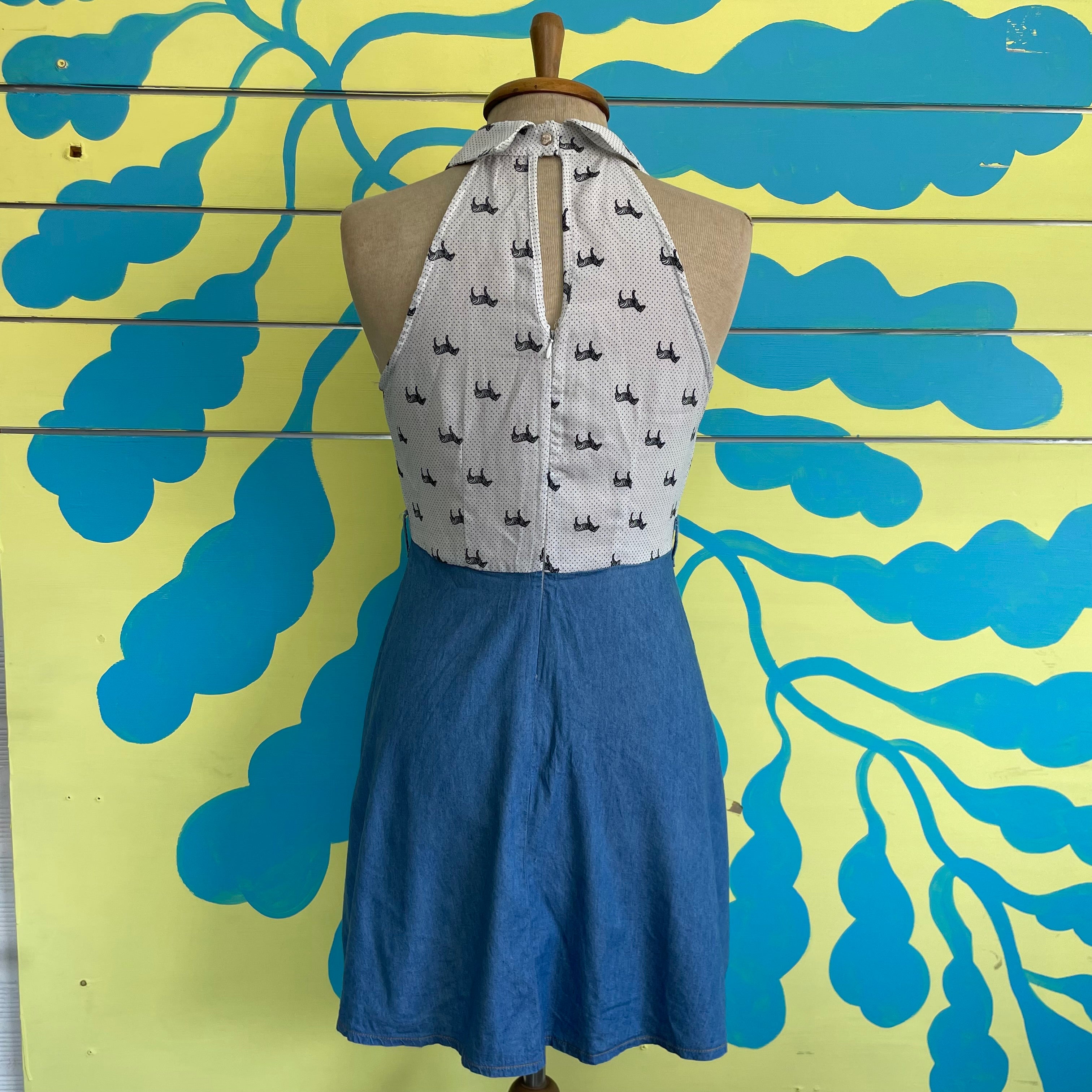 Vestido Manga Sisa Zebras y Falda Jean