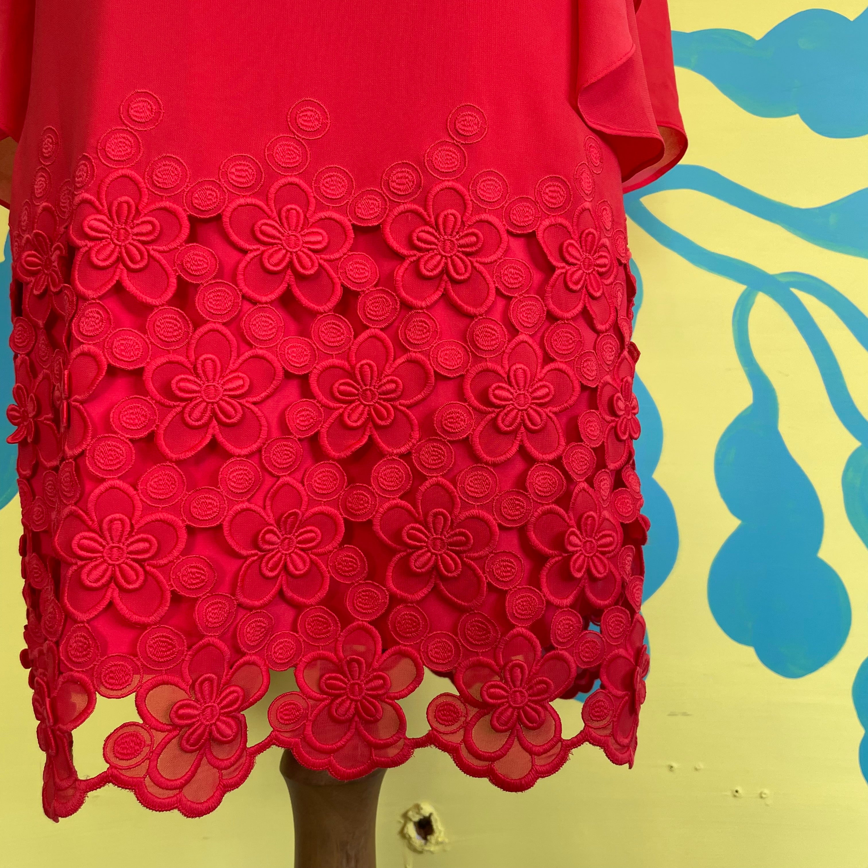 Vestido Salmon Flores