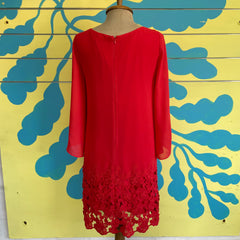 Vestido Salmon Flores