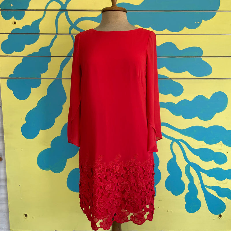 Vestido Salmon Flores - Image 1