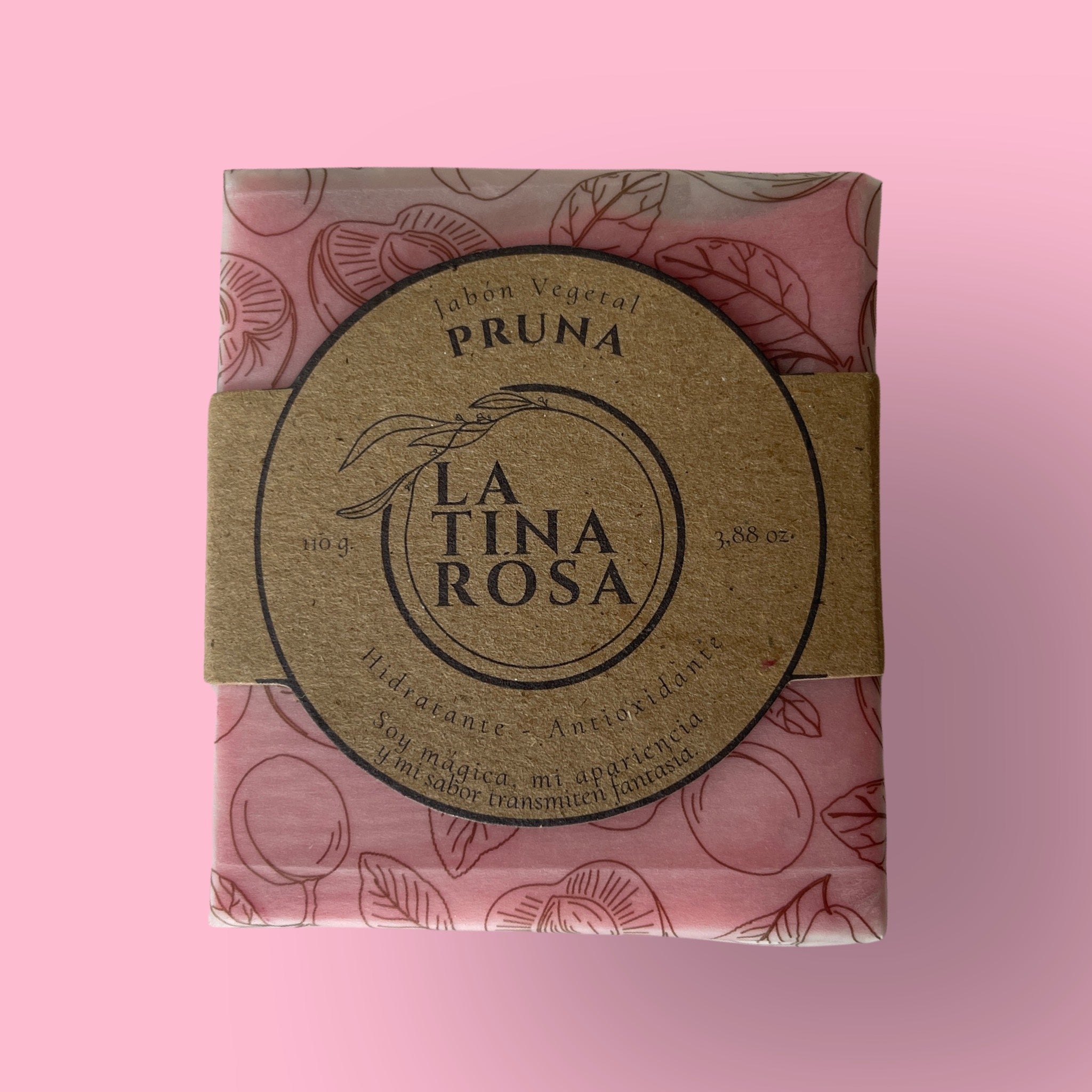 Jabón Vegetal Pruna 110 gr. La Tina Rosa