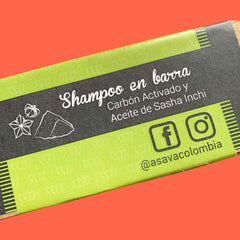 Shampoo en Barra Asava de Carbón Activado para Cabello Mixto 90 gr.