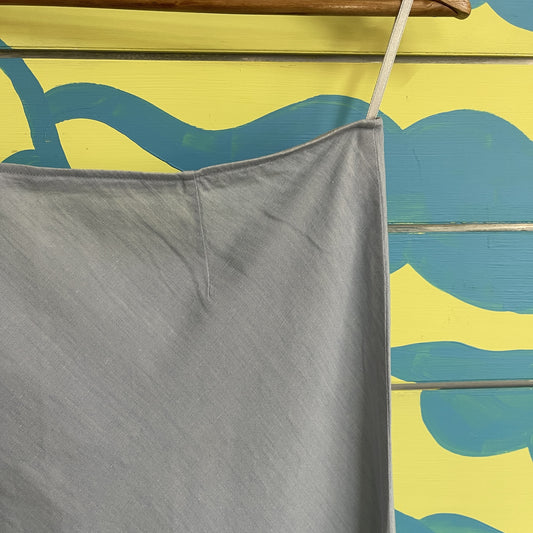 Falda Azul Lino