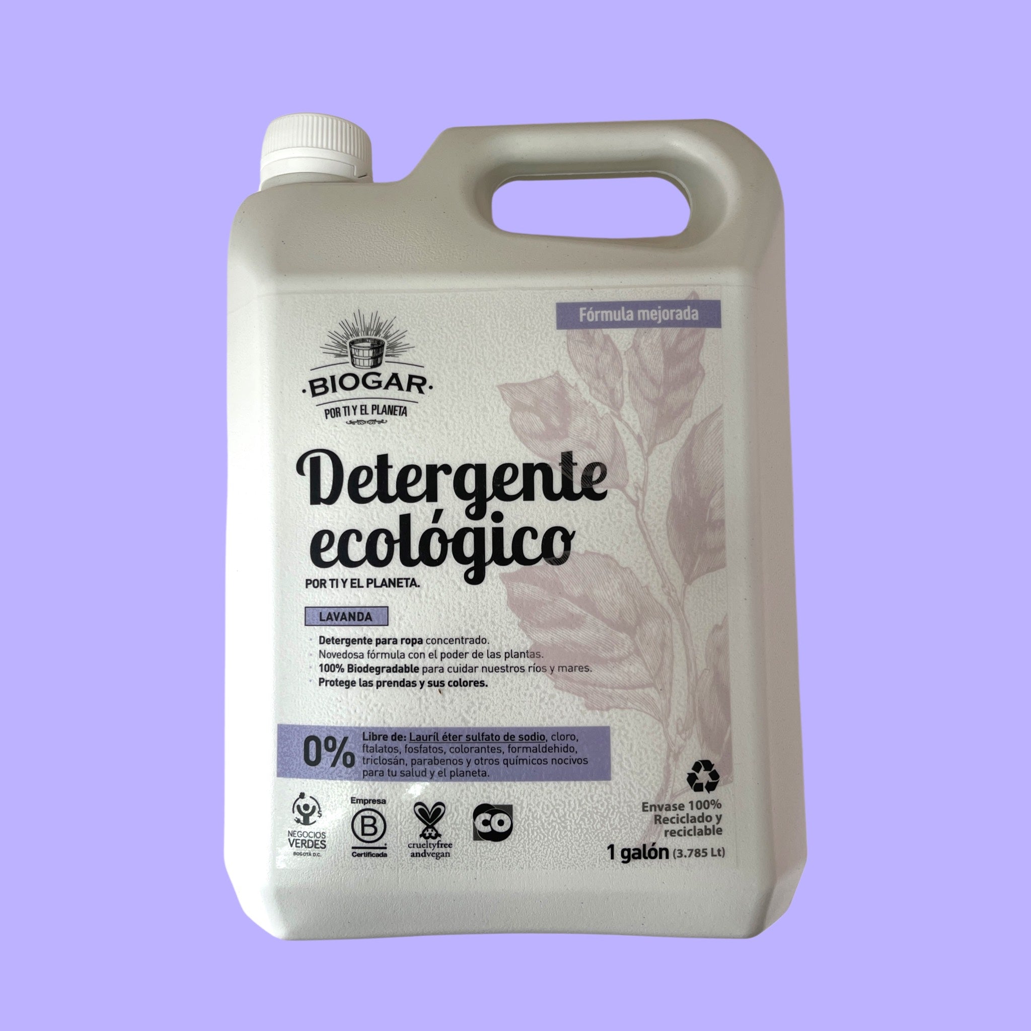 Detergente Ecológico de Lavanda 1 Galón Biogar