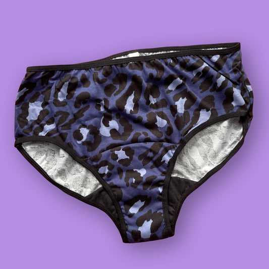 Panty para el Periodo Menstrual Animal Print Azul Xiua