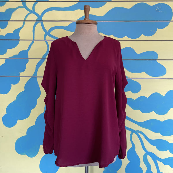 Camisa Manga Larga Vinotinto