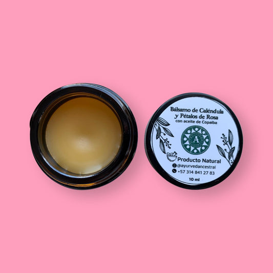Bálsamo Labial de Caléndula y Pétalos de Rosa 10 gr. Ayurveda Ancestral