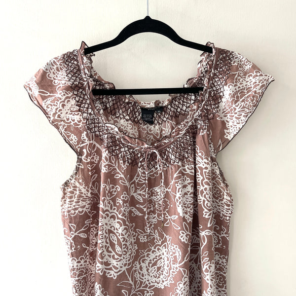 Camisa Algodón estampada Cafe - Secondary