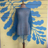 Ruana Transparente Brillante Azul