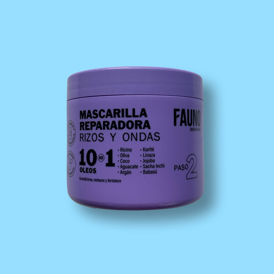 Mascarilla Profunda 10 Oleos Rizos y Ondas Fauno 300 ml.