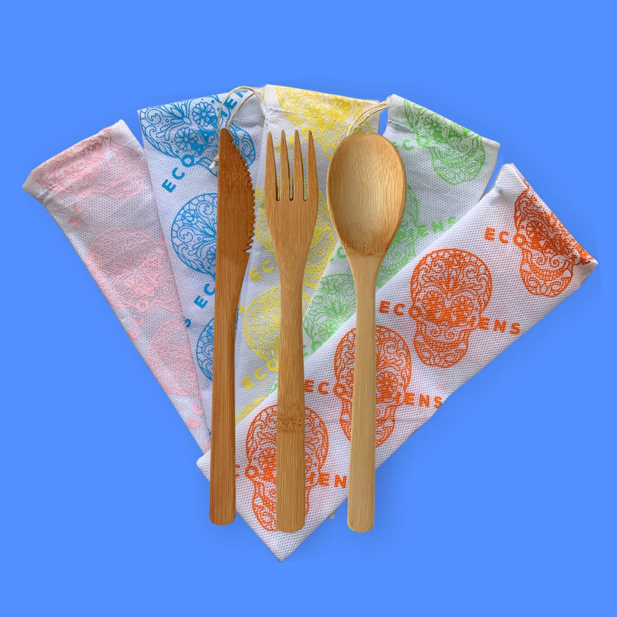 Set Cubiertos en Bambú Ecosapiens + Bolsa