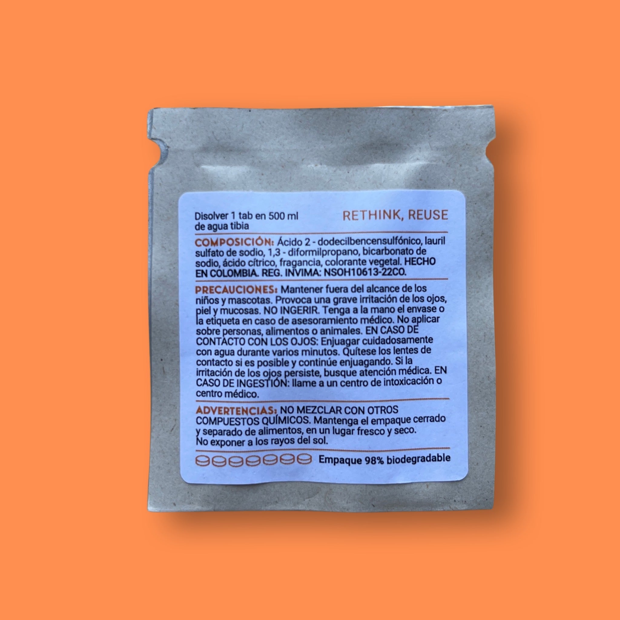 Multiuso Desengrasante Ecológico Tableta Reset  x 1