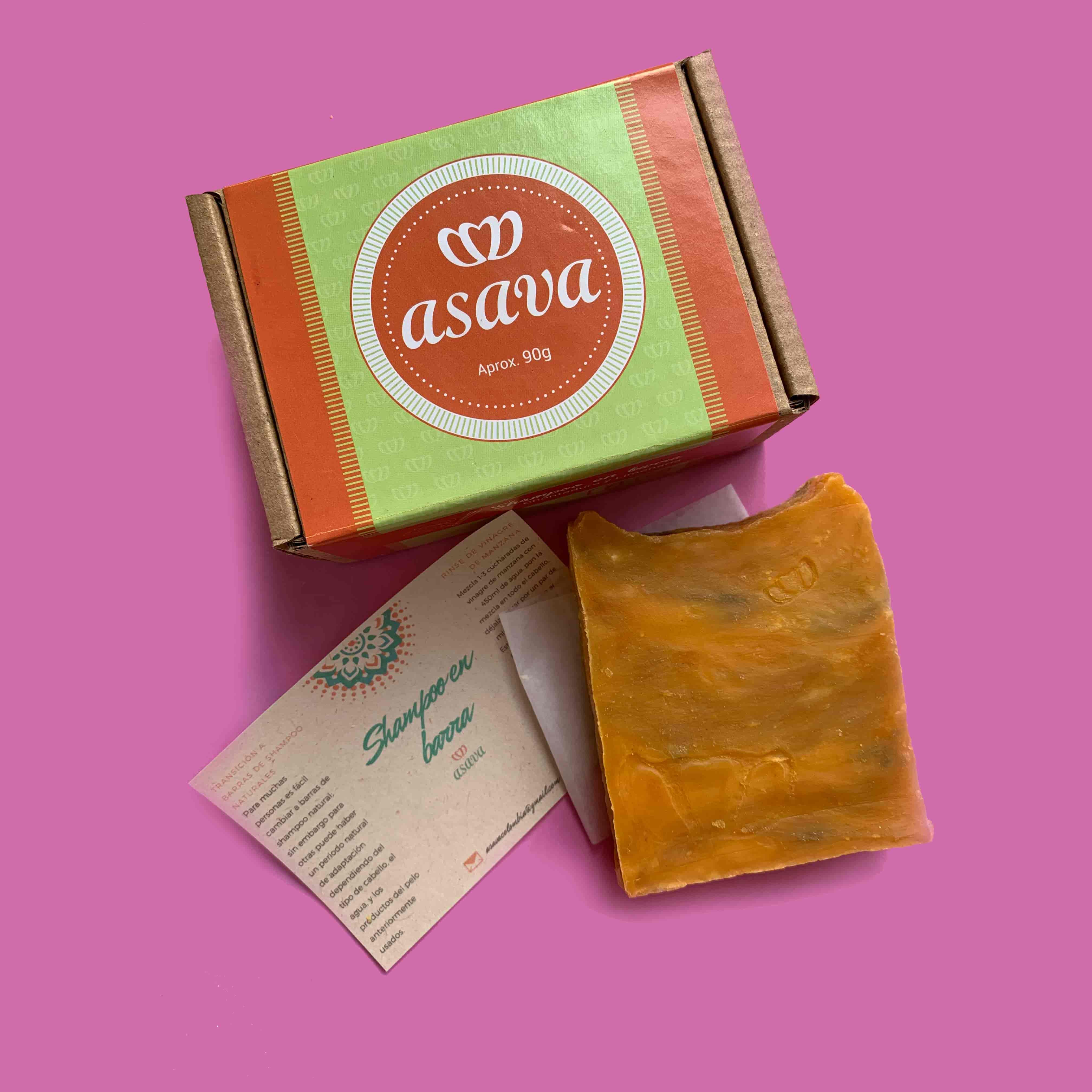 Shampoo en Barra Asava para Cabello Crespo 90 gr.