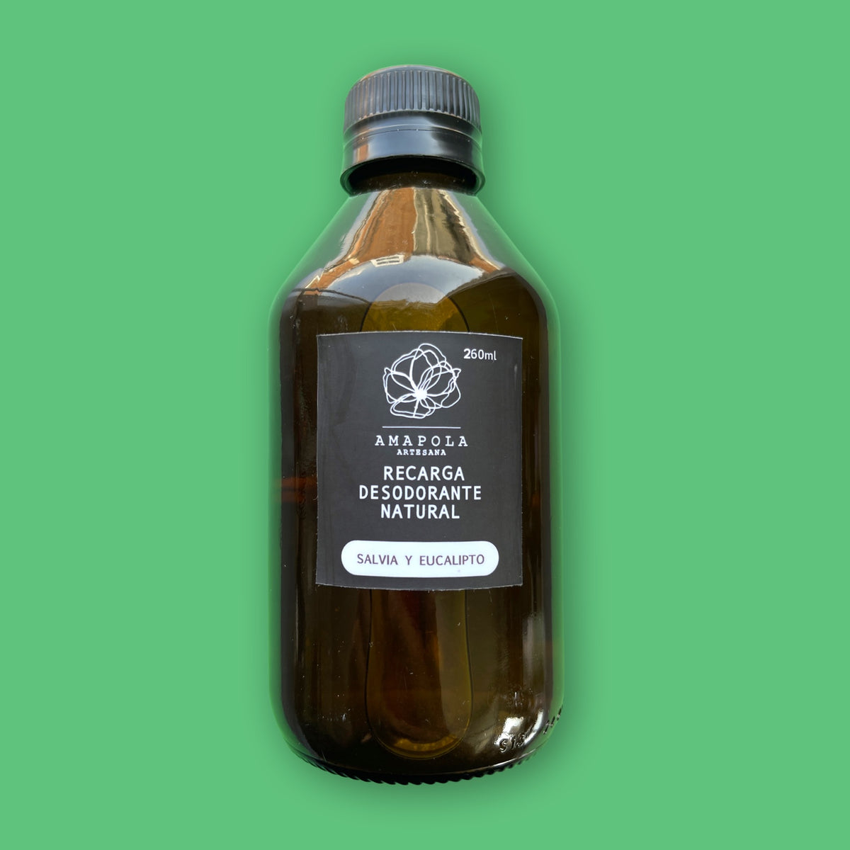 Recarga Desodorante Natural en Spray Salvia y Eucalipto 260 ml. Amapola