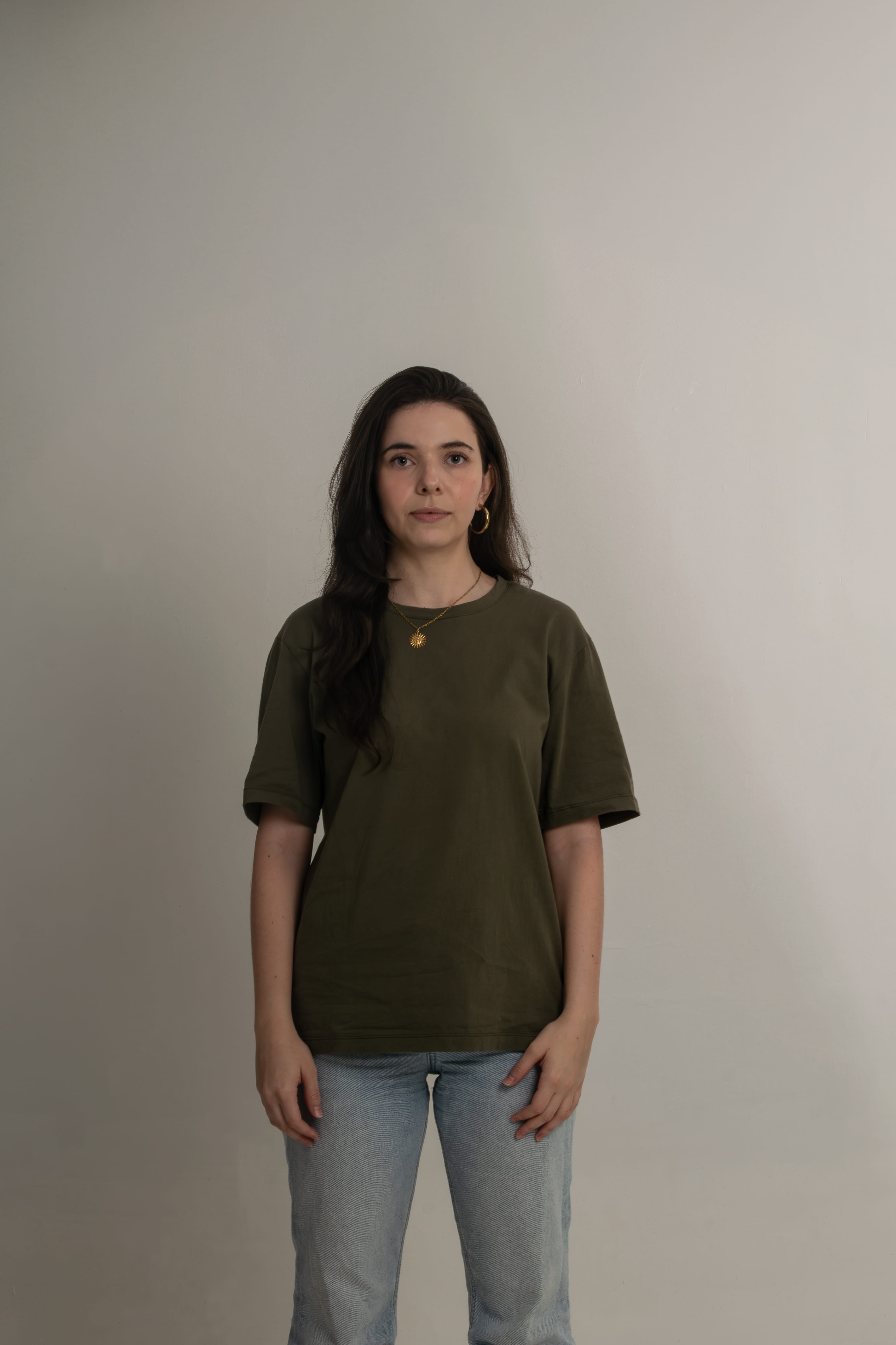 Camiseta Sacramento Verde Militar 100% Algodón Regular Fit Andante