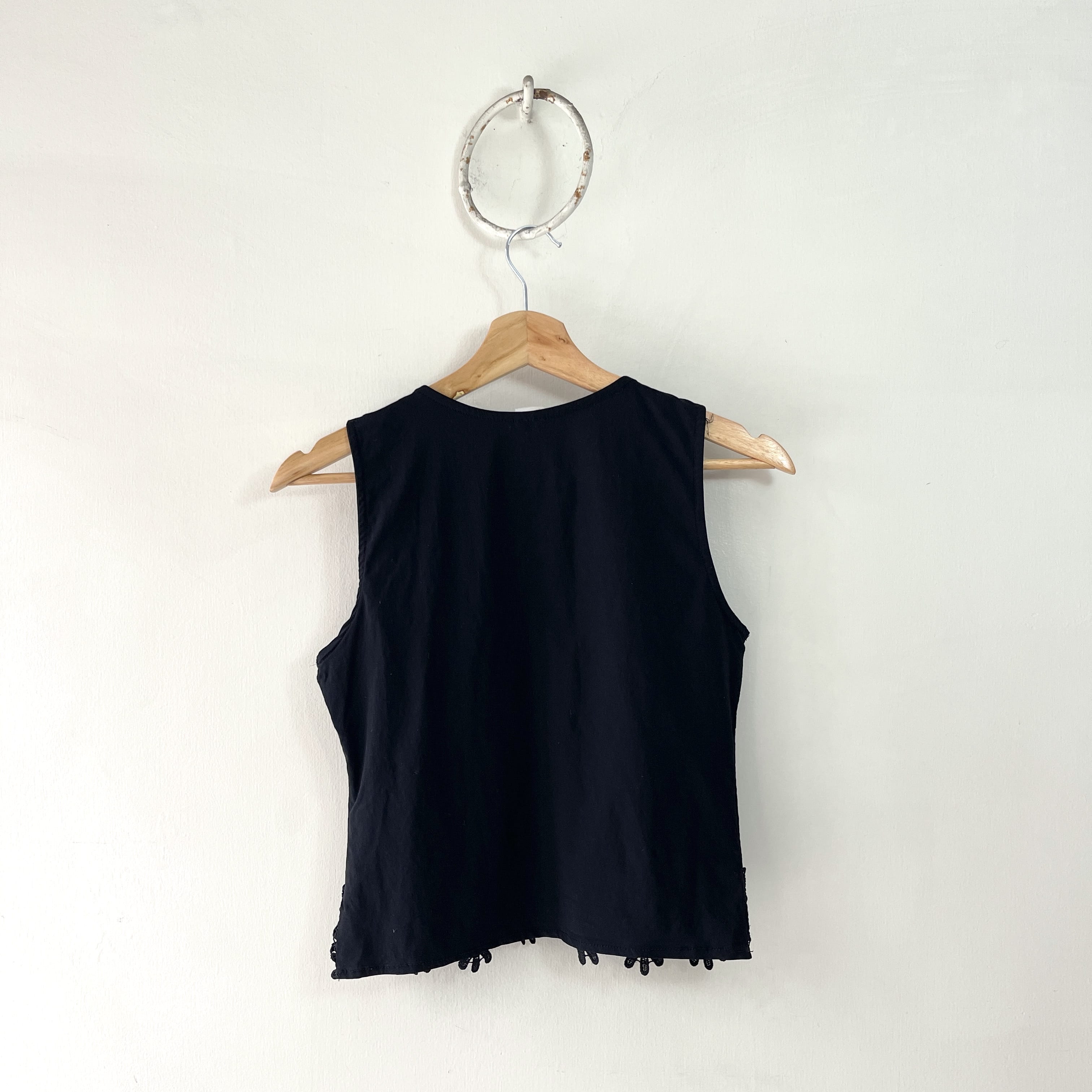 Blusa Negra Escotada Sisa Talla L