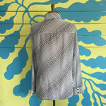 Camisa Botones Rombo Blanca con Negro - Thumbnail 4