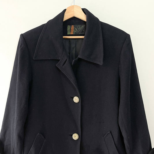 Abrigo Negro Paño Talla L