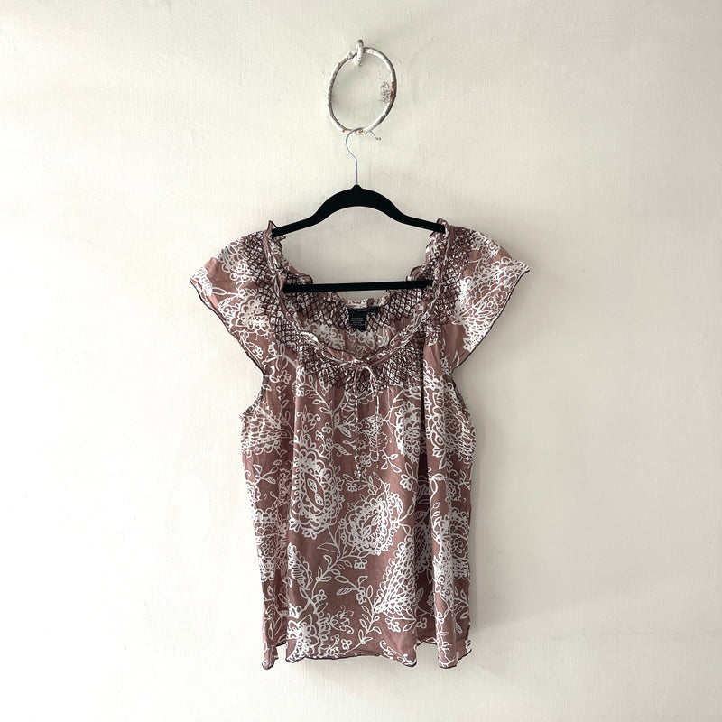 Camisa Algodón estampada Cafe - Image 3