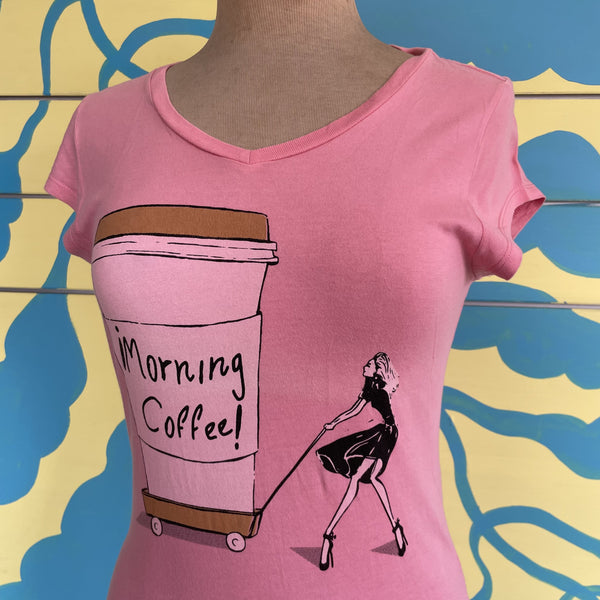 Camiseta Basica Rosada cuello V - Secondary