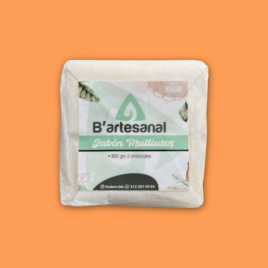 Jabón Multiusos en Barra Ecológico x 2. 300 gr. B'artesanal