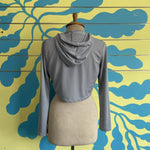 Crop Top Deportivo Gris Capucha - Thumbnail 4