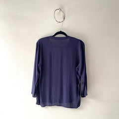 Camisera Botones Azul Nautico Cuello V