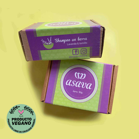 Shampoo en Barra Asava para Cabello Seco 90 gr.