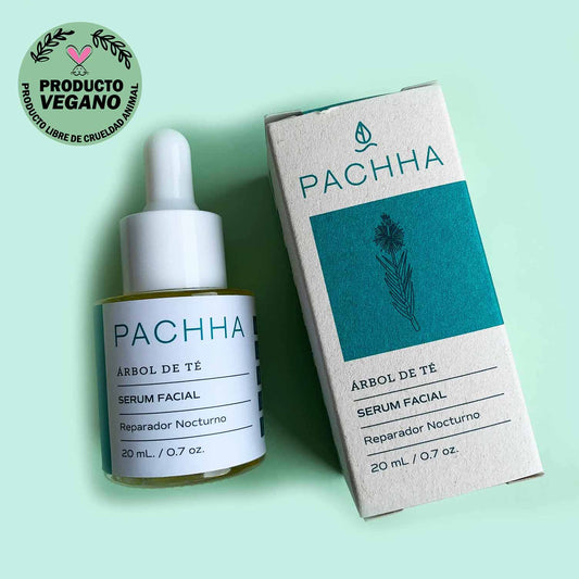 Serum Facial Reparador Nocturno Pachha - Árbol de Té 20 ml.
