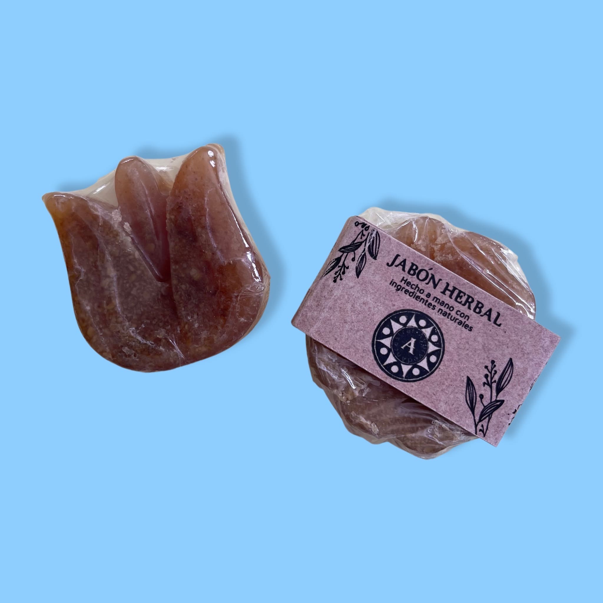 Jabón Natural de Caléndula Rosa y Miel 60 gr. Ayurveda Ancestral