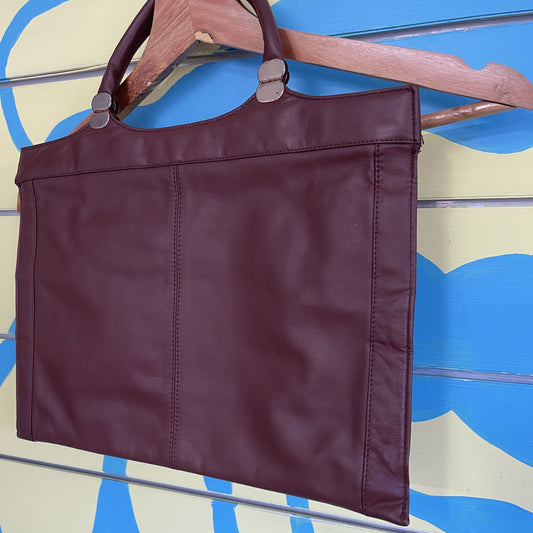 Cartera de Mano Cuero Cafe