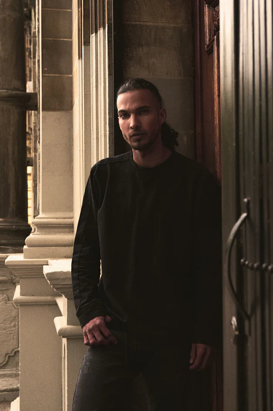 Buzo Verona Negro 100% Algodón Slim Fit Andante