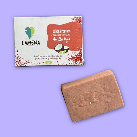Jabón Corporal de Coco y Arcilla Roja Lamena 110 gr.
